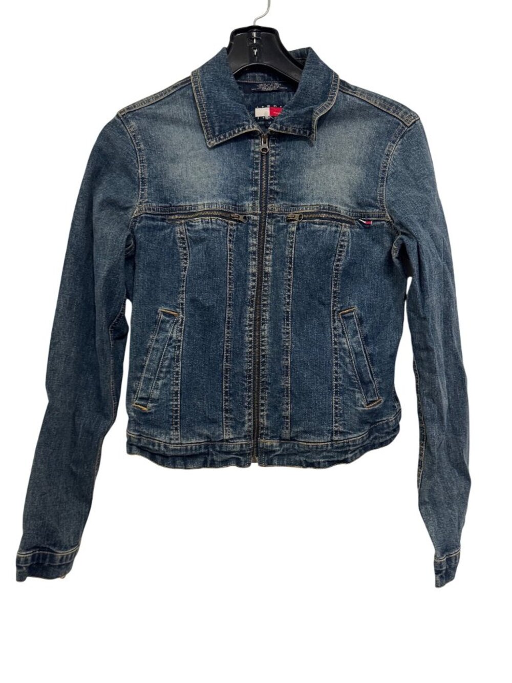 vintage Y2K Tommy Jeans Womens Medium Blue Denim Jacket